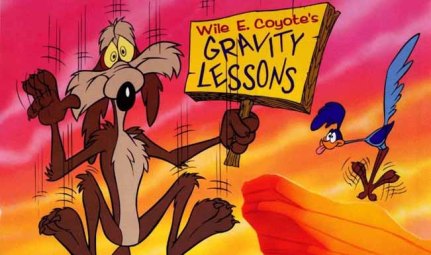 Gravity-doesnt-work-till-you-look-down-–-Roadrunner-Coyote